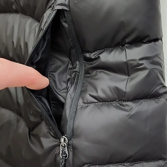 Eddie Bauer Women's Black Down Puffer  Jacket Full Zip Water Repellant Size S - Picture 5 of 16